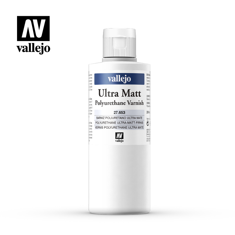 27653 Vallejo Ultra Matt Polyurethane Varnish 200ml