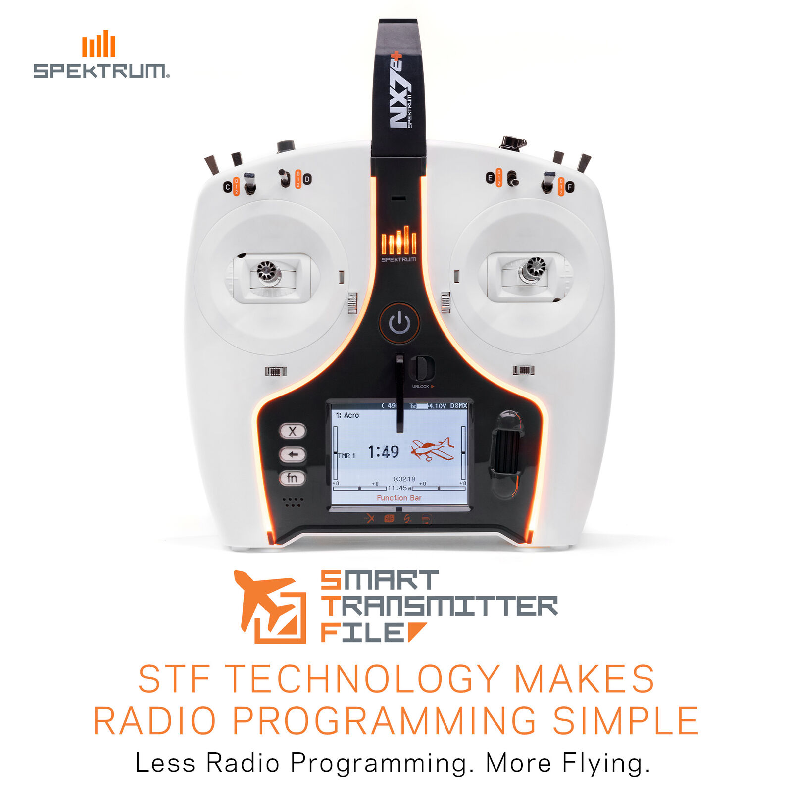 Spektrum NX7e+ White Edition 14-Channel DSMX Transmitter Only