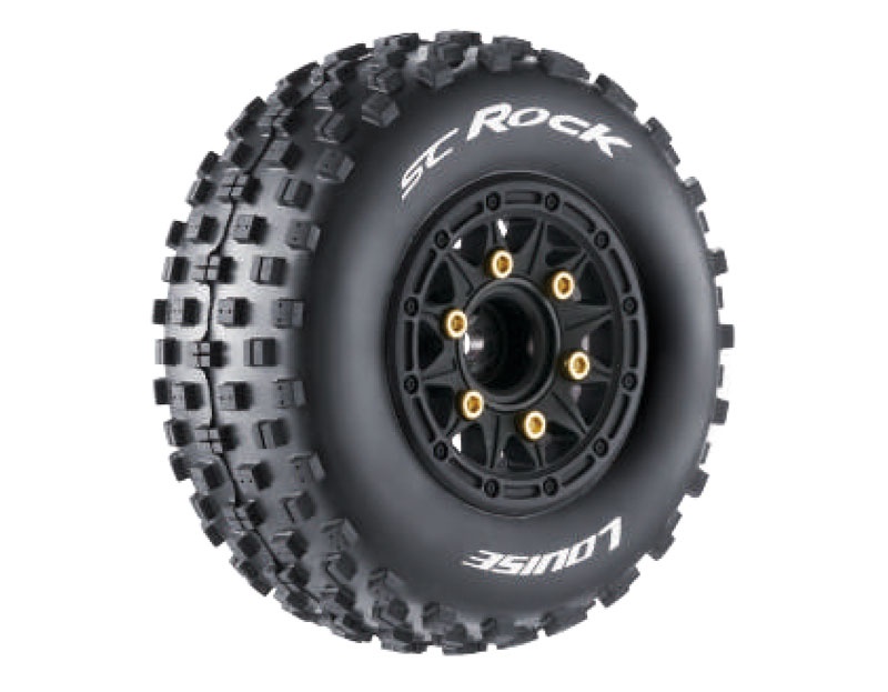 Louise RC SC Rock 1/10 Short Course Tires Mounted (2)