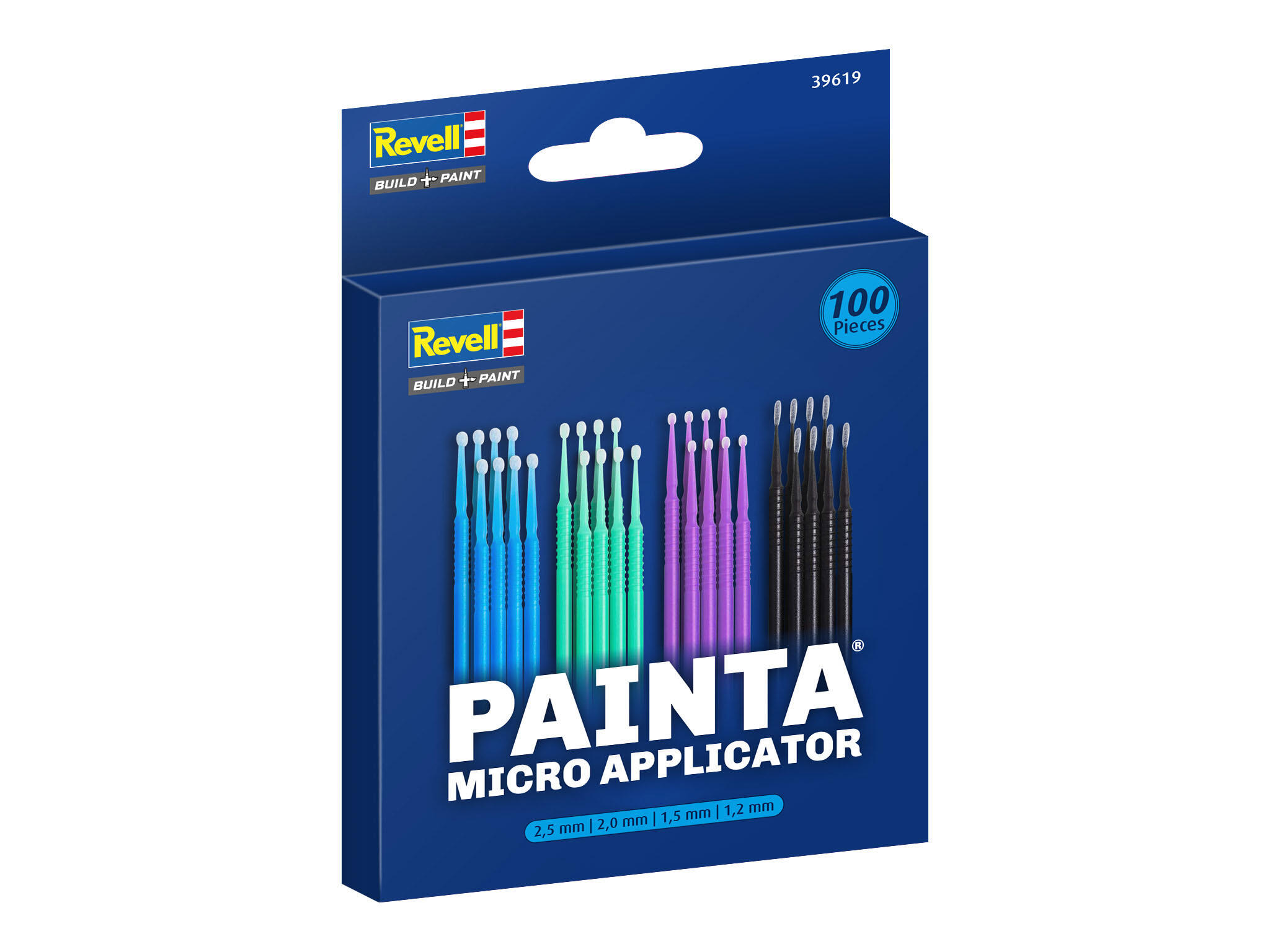 Revell Micro Applicators: 25x 2.5, 2.0, 1.5 & 1.2mm (100)
