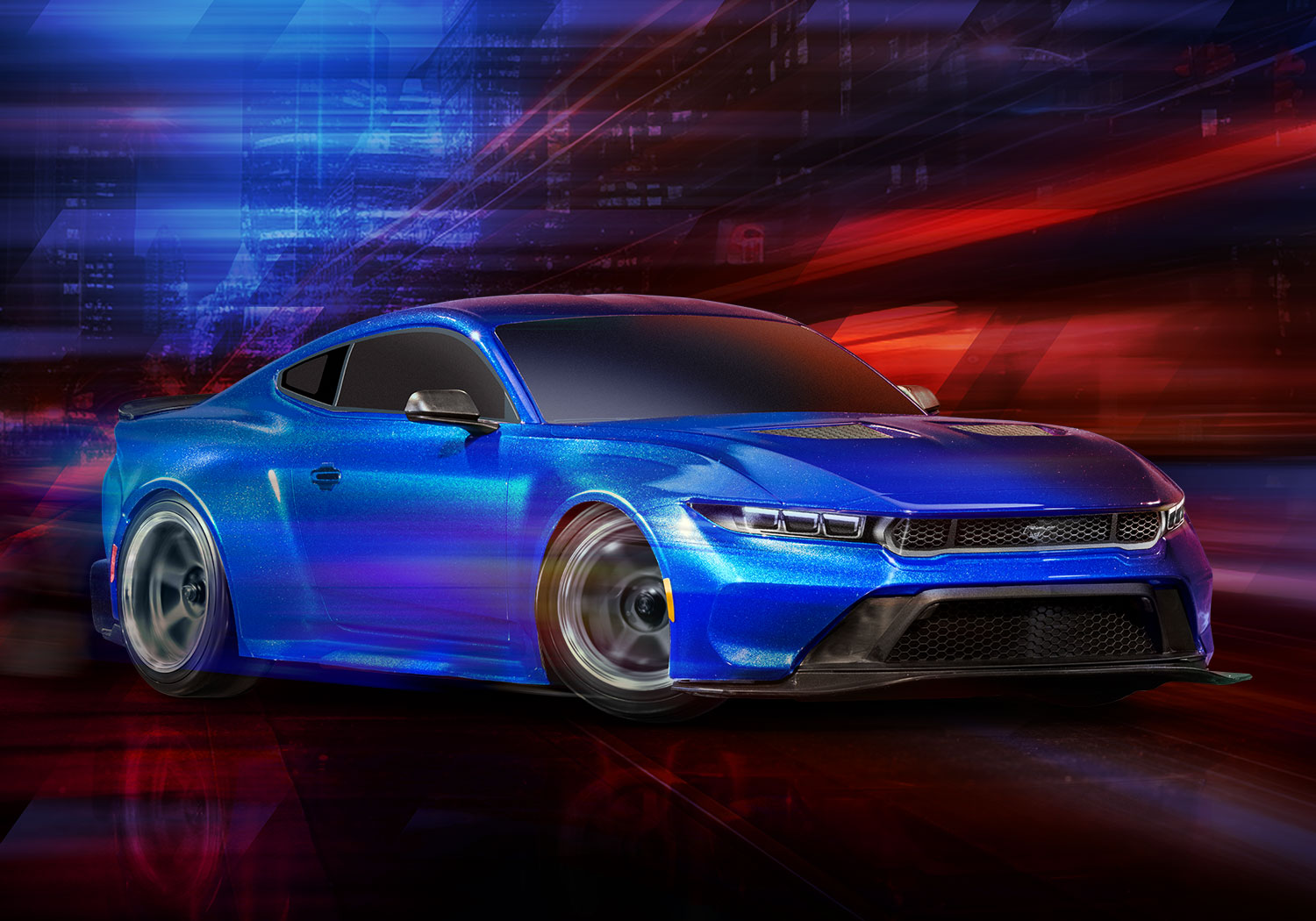 Traxxas 4-TEC 2024 Ford Mustang RWD Drift Car RTR 1/10 Blue Summer Sale