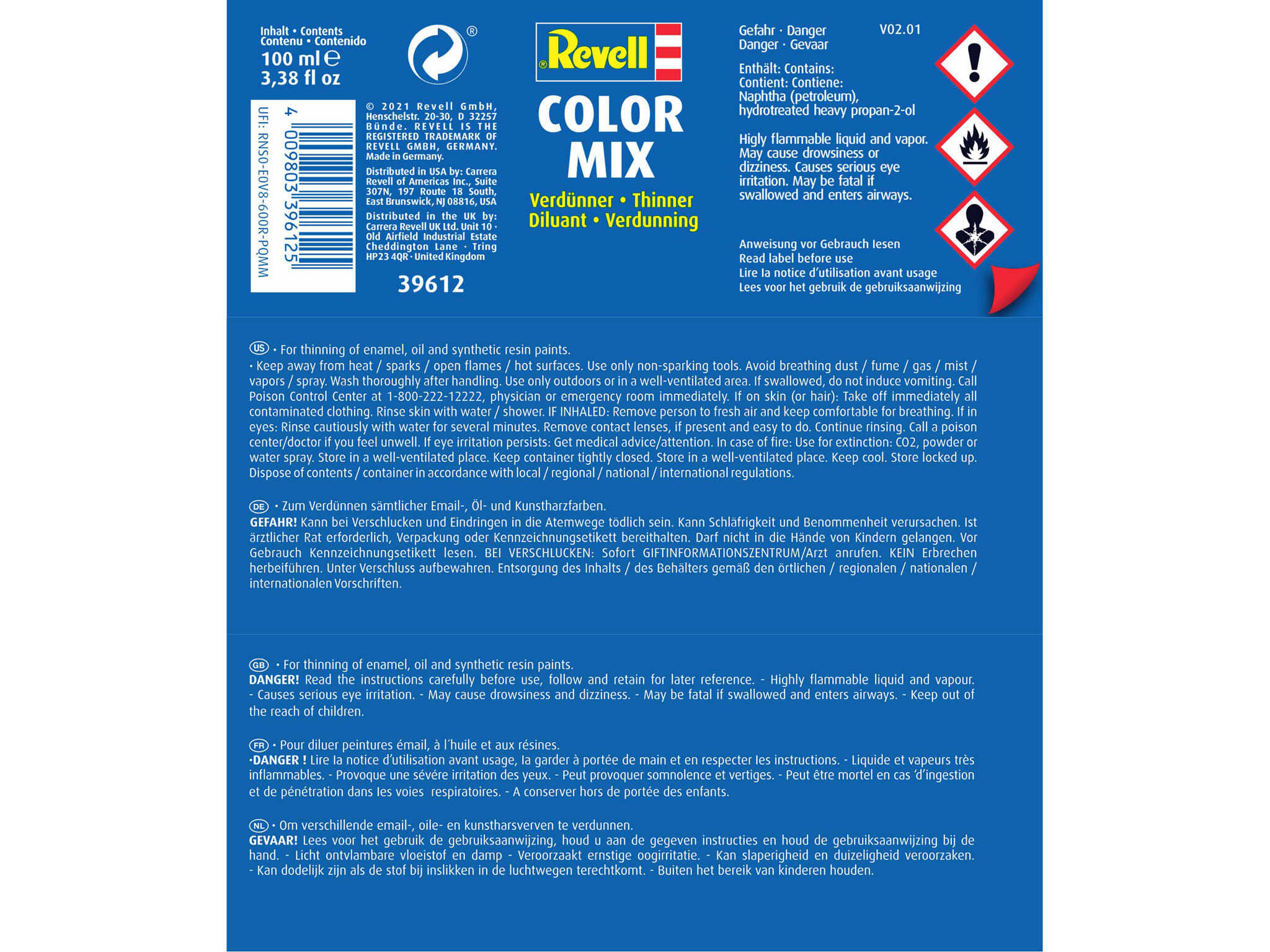 Revell Color Mix Email Thinner 100ml