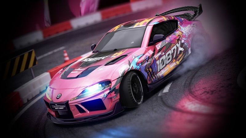 Absima Toyota Supra RTR 4WD Drift / Race Car 1087X 1/43 Pink