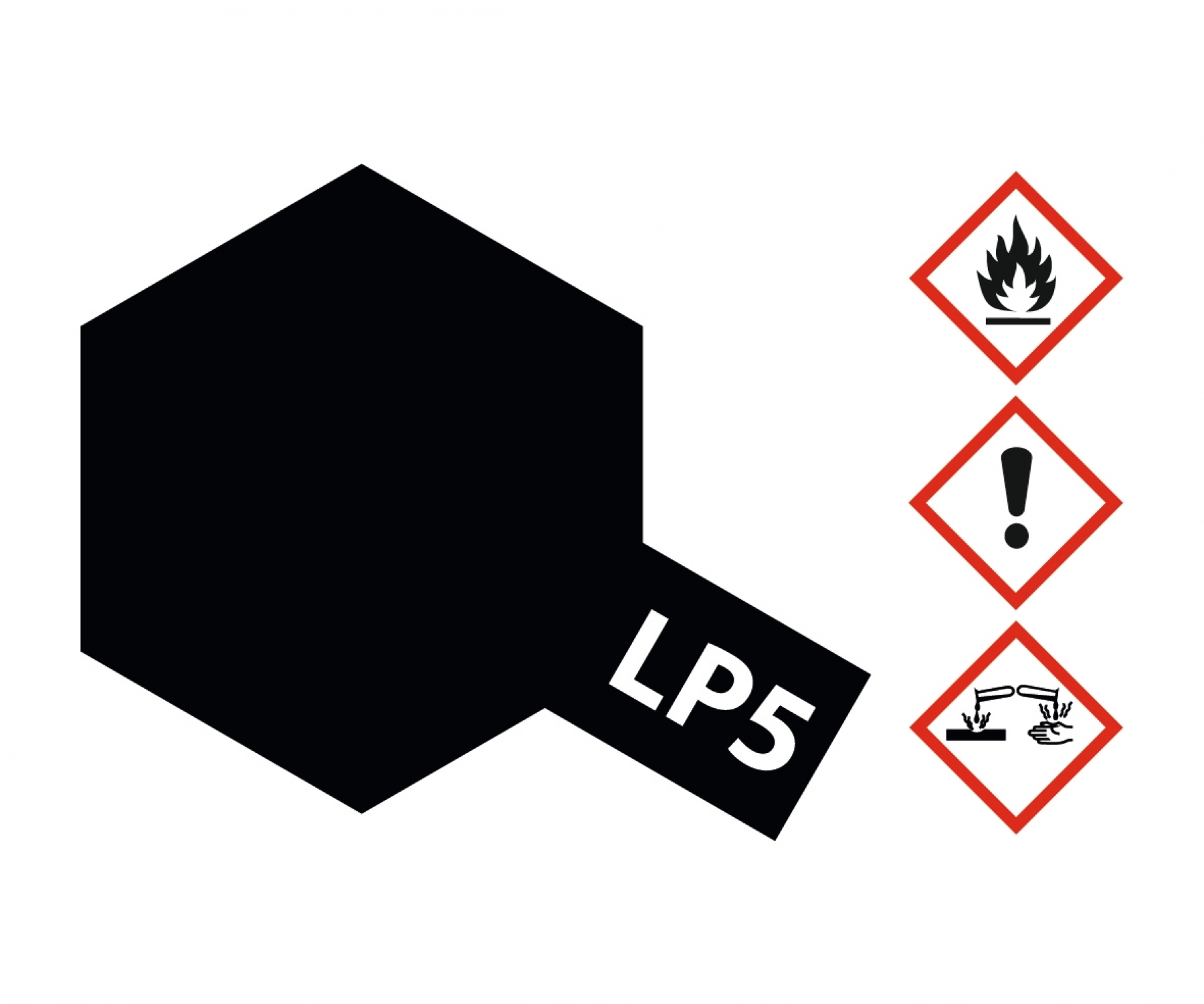 LP5 Potje Semi Gloss Black satin 10ml Tamiya