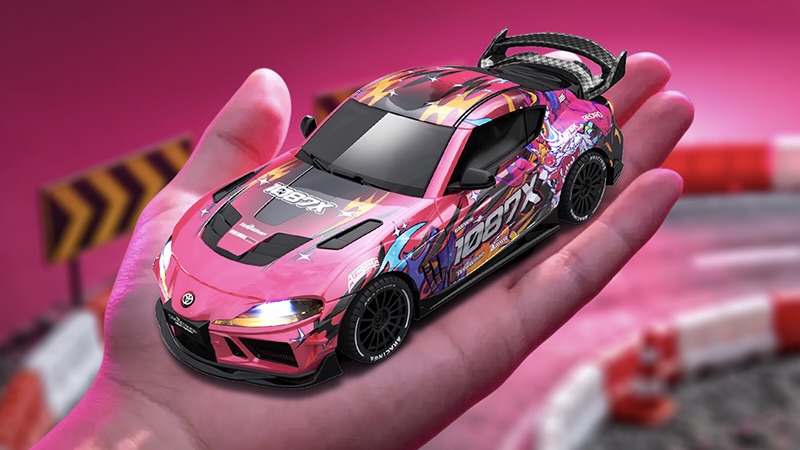 Absima Toyota Supra RTR 4WD Drift / Race Car 1087X 1/43 Pink