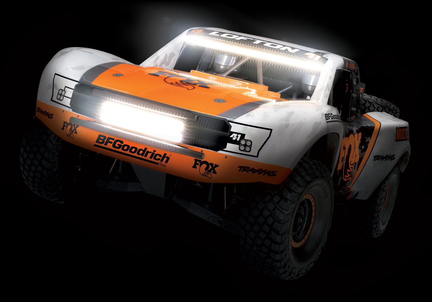 Traxxas Unlimited Desert Racer Pro-Scale 4WD incl. LED TQi VXL-6S FOX 1/8 Orange