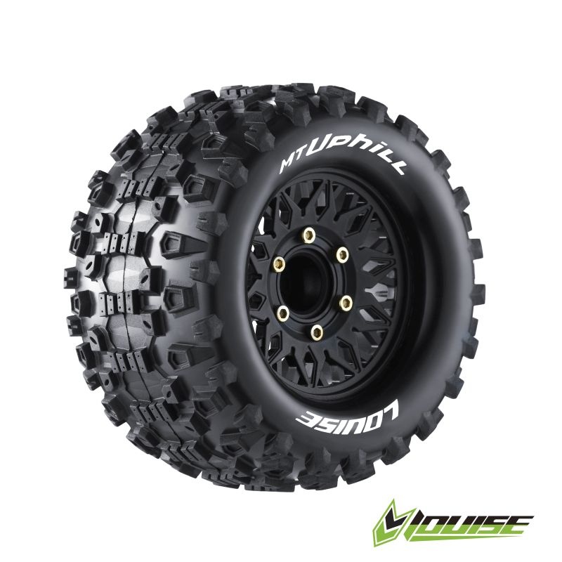Louise RC MT Uphill Tires Mounted met Wisseladapter 12/14/17mm 0 & 1/2 Offset 1/10 (2)