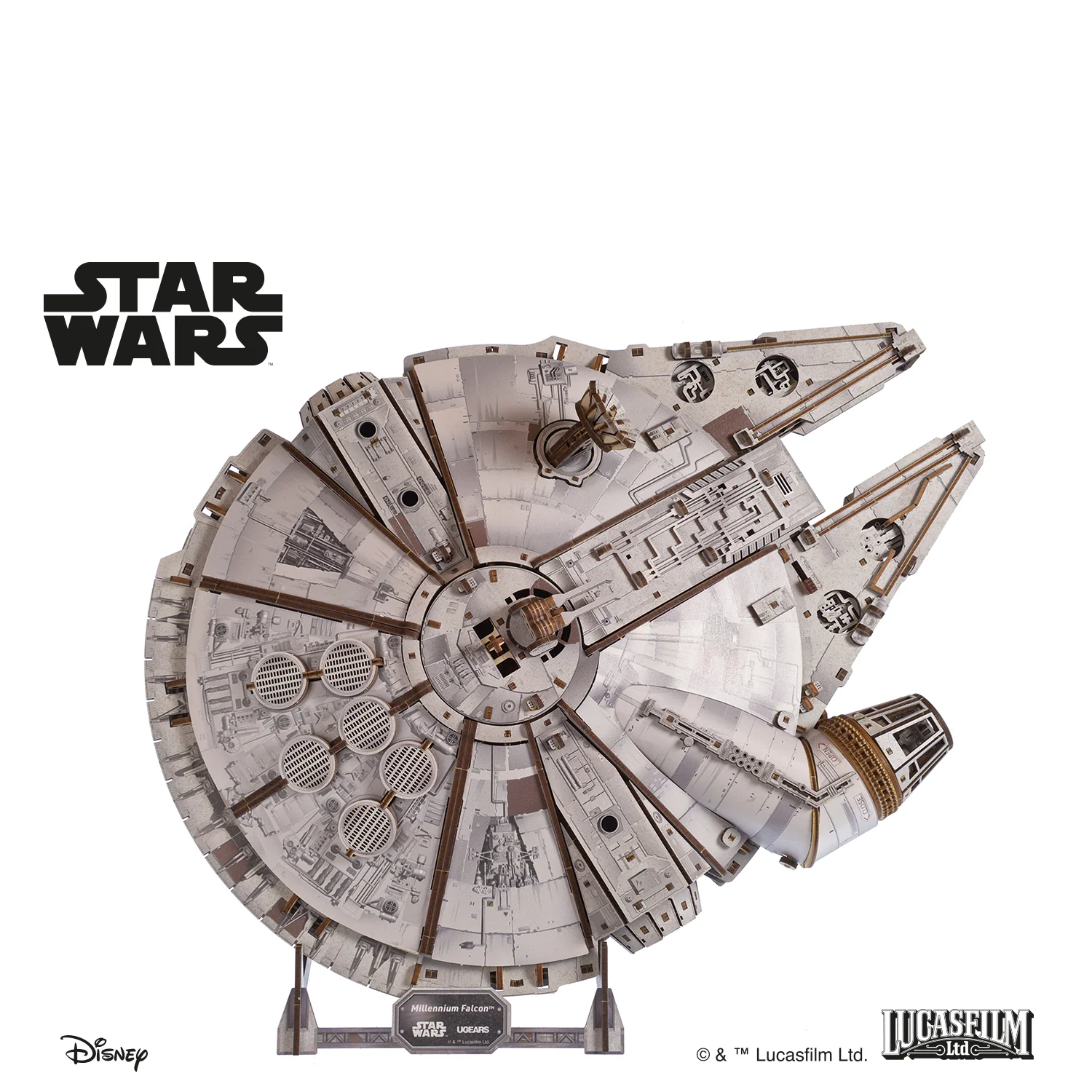 U-Gears Millennium Falcon Star Wars mechanisch houten bouwpakket