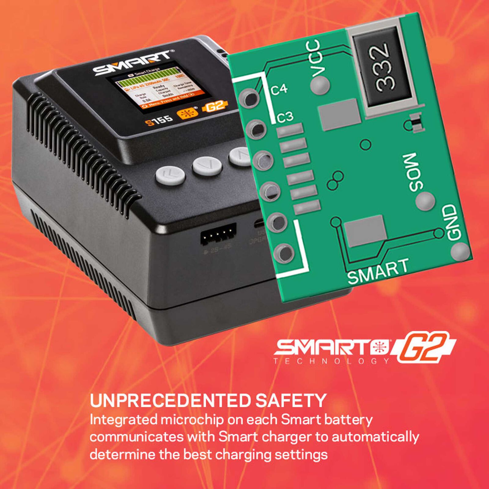 Spektrum S155 G2 1x55W AC Smart Charger, International