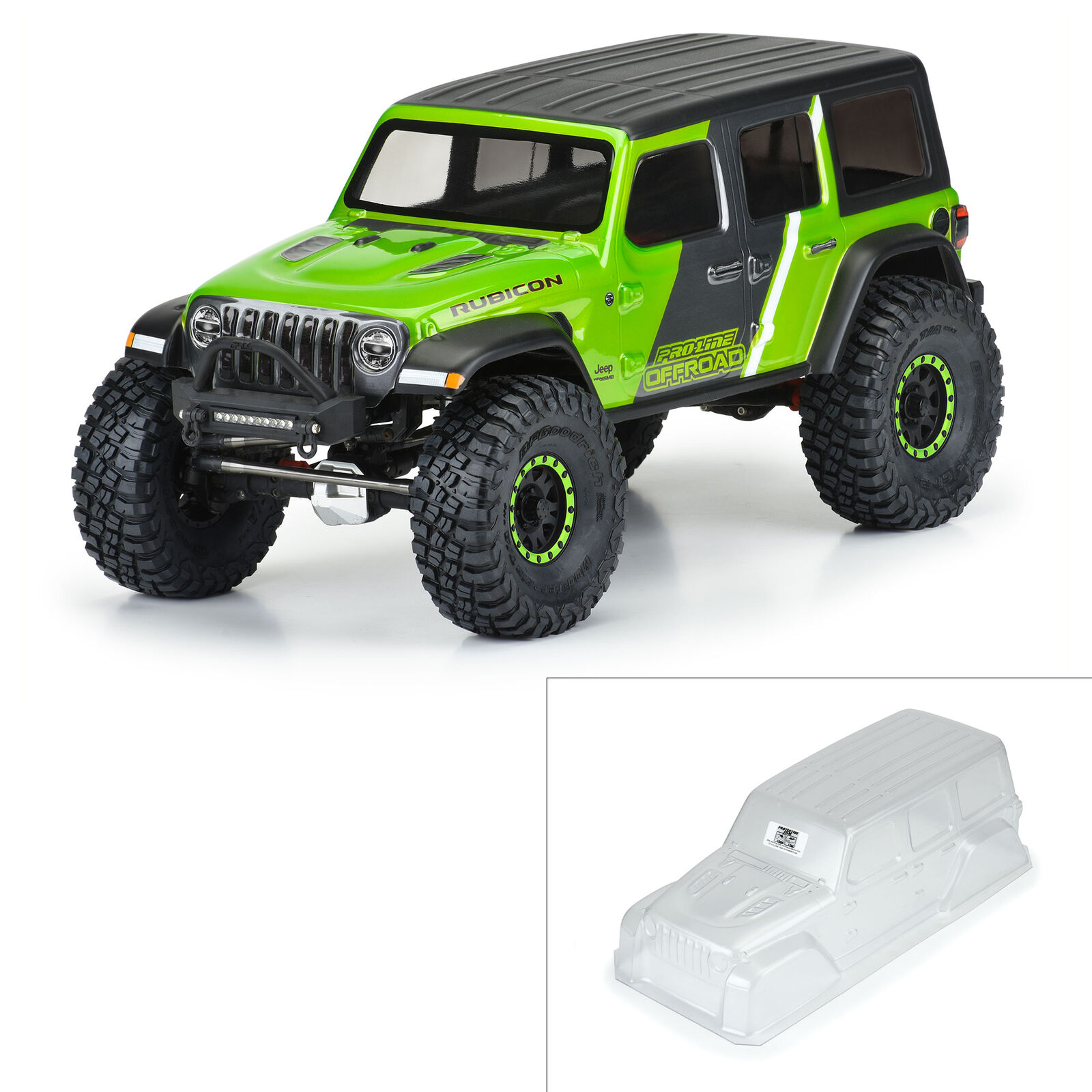 Proline Jeep Wrangler JL Unlimited Rubicon Clear Body 12.3" (313mm) WheelBase Crawlers 1/10