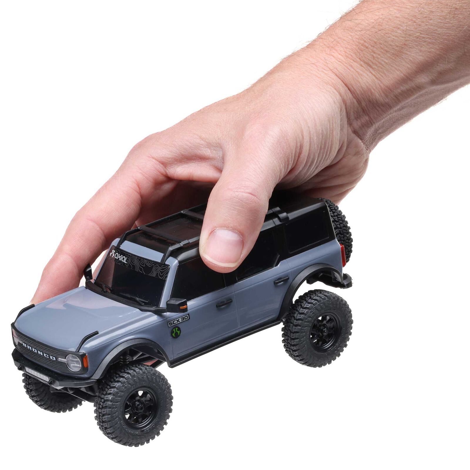 Axial SCX30 Ford Bronco 4X4 RTR Brushed Rock Crawler (Battery & Charger Included) Gray 1/30