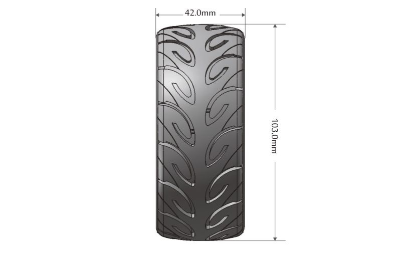 Louise RC MFT GT-TARMAC 1/8 Buggy Tire Set Mounted Soft Black Wheels Hex 17mm (2)