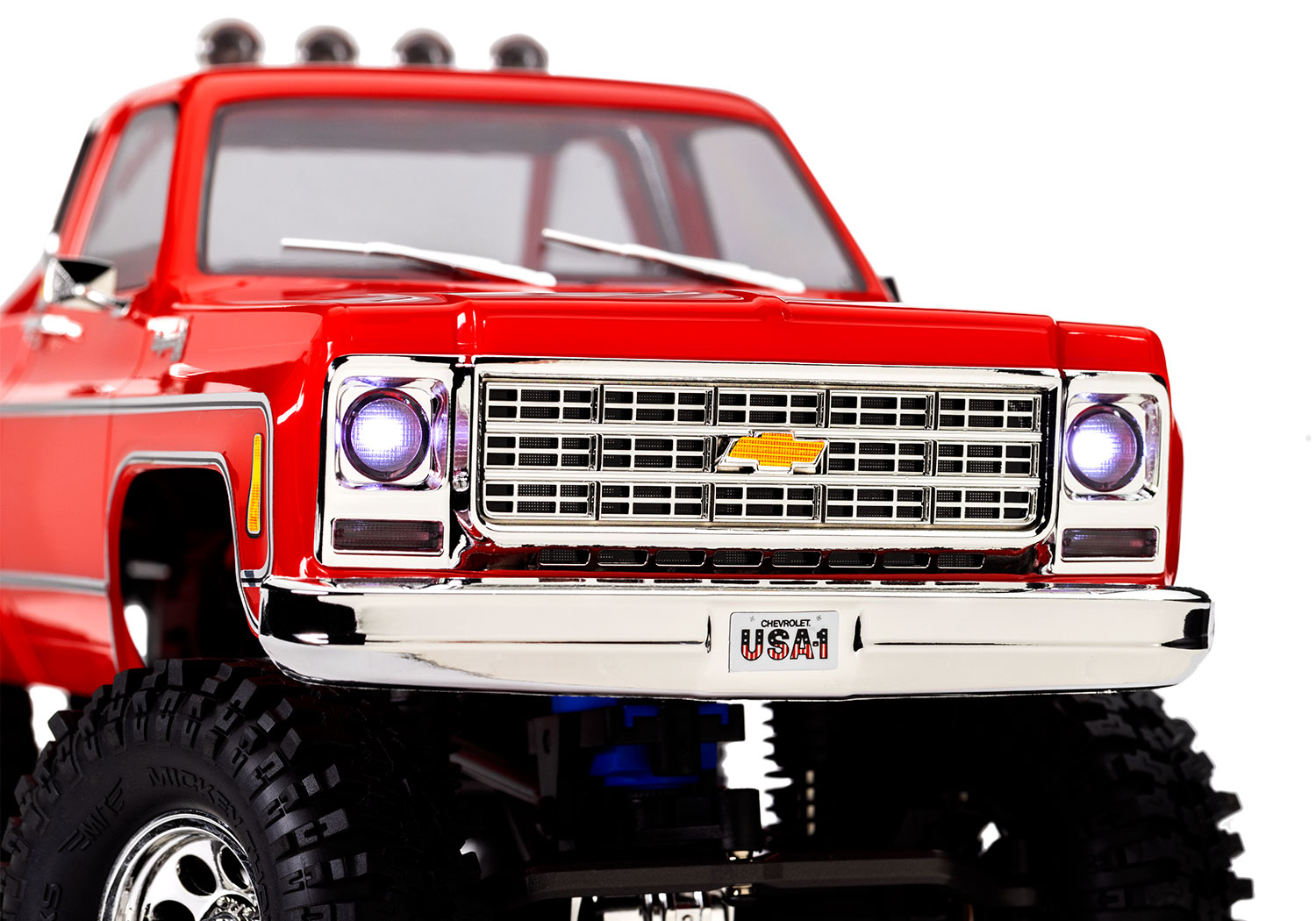Traxxas TRX-4M High Trail 1979 Chevrolet K10 Truck 4WD Electric Scale and Trail Crawler with TQ 1/18 Blue