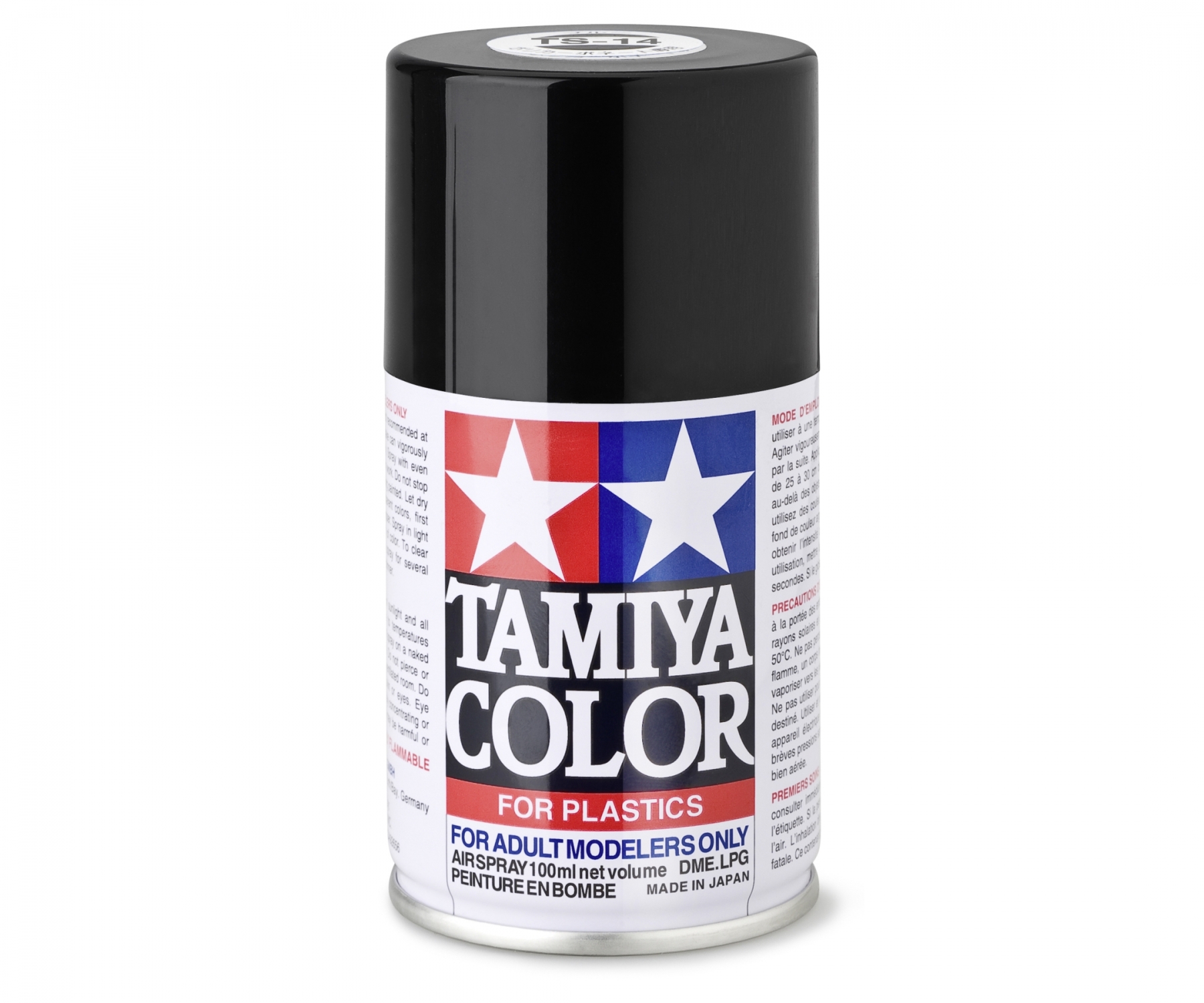 TS14 Spray Black brillant 100ml Tamiya