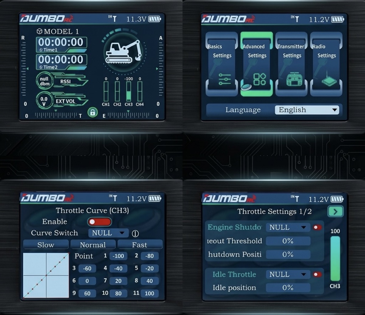 DumboRC DRC10L 10-Kanaals Stick Afstandsbedieningsset 2.4GHz