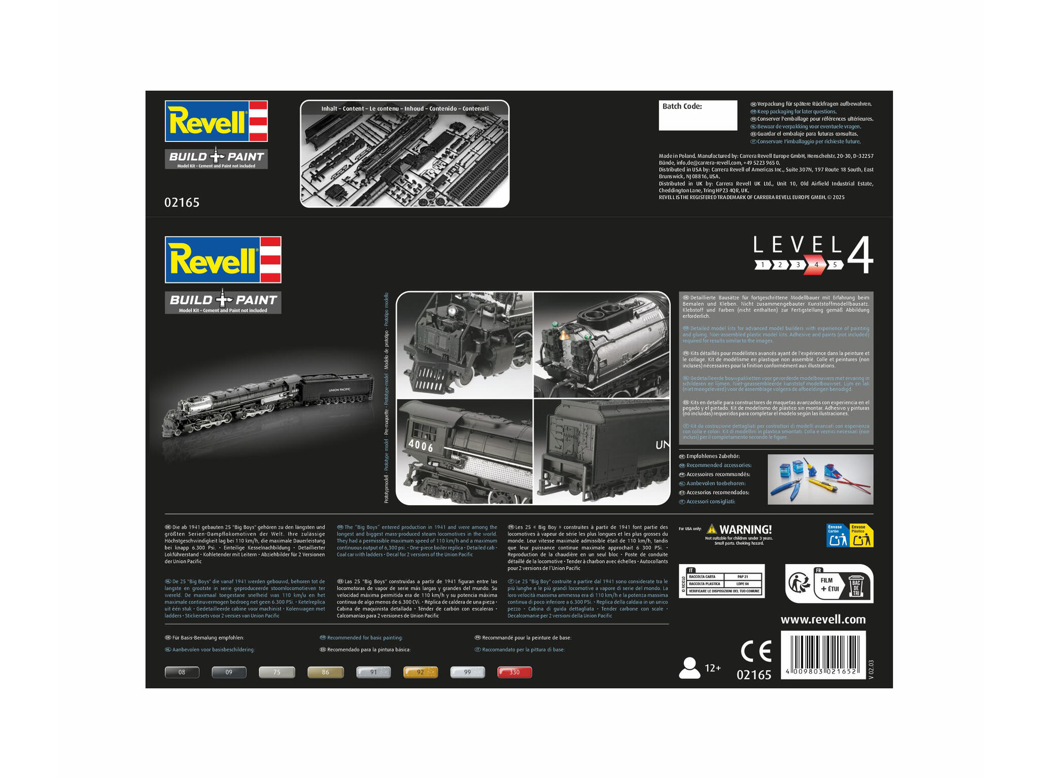 Revell Big Boy Locomotive H0 1/87