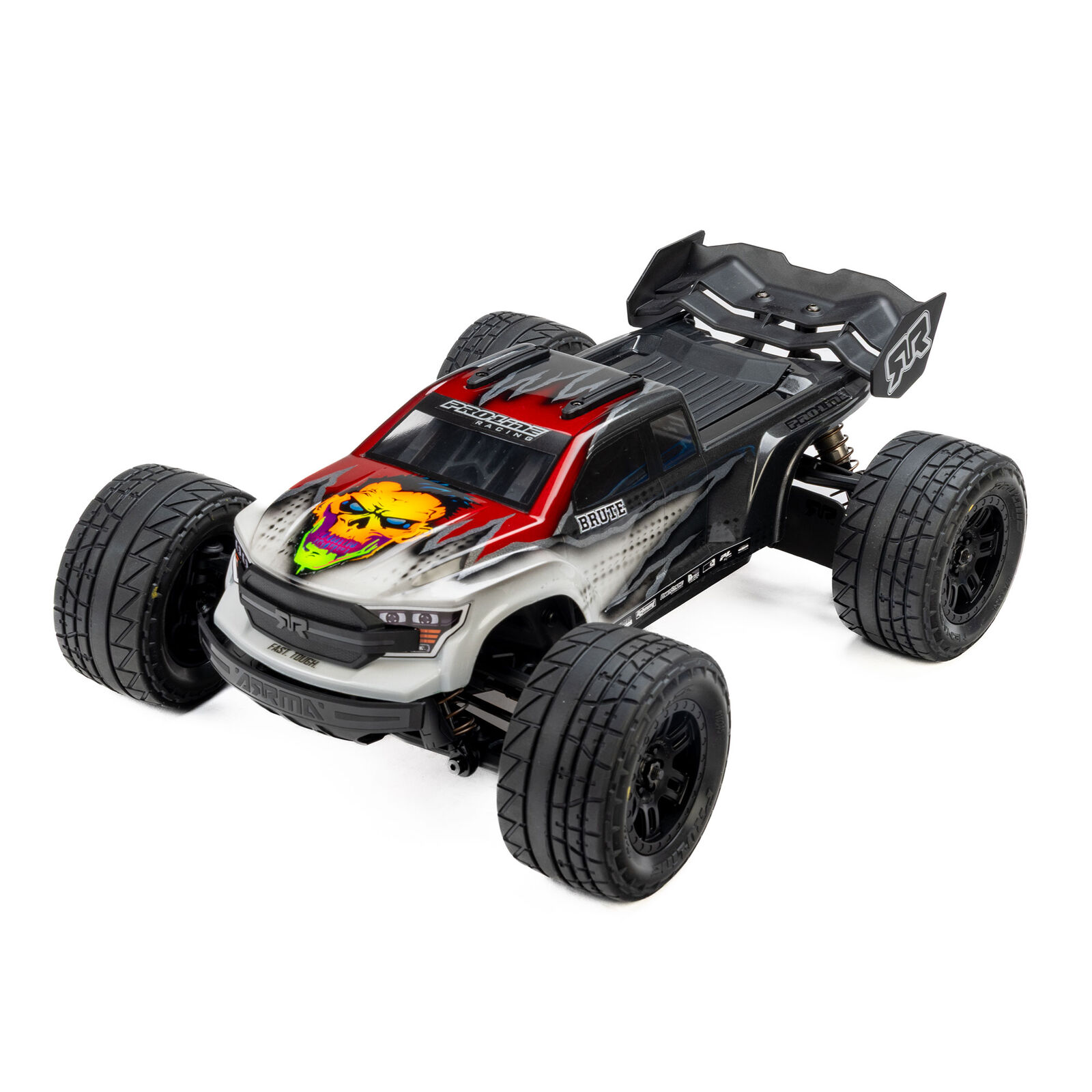 Proline Menace Front/Rear Street Tires Mounted 12mm Black Split Six for ARRMA MINI KRATON 1/16 (2)