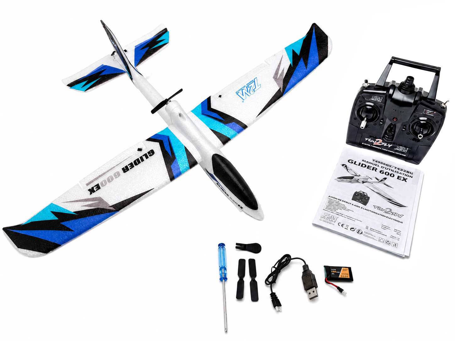 T2M Fun2Fly Glider 600 EX Ready to Fly Blue