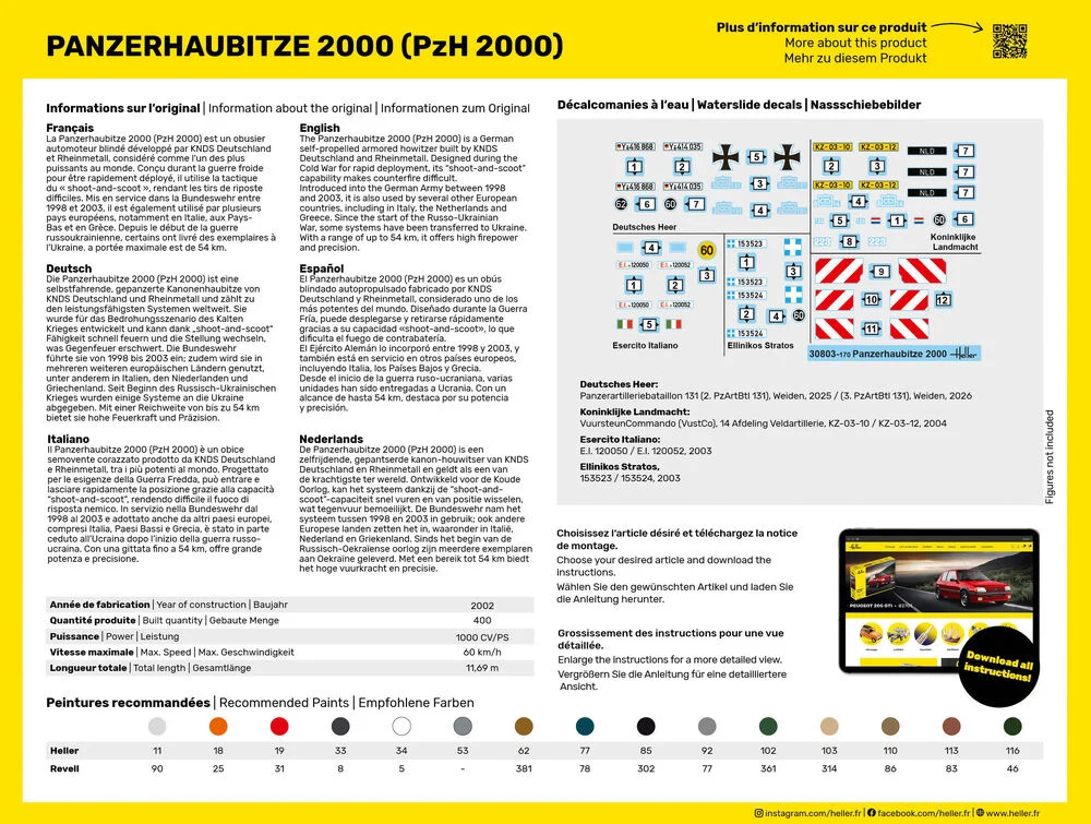 Heller Panzerhaubitze 2000 (PzH 2000) 1/72