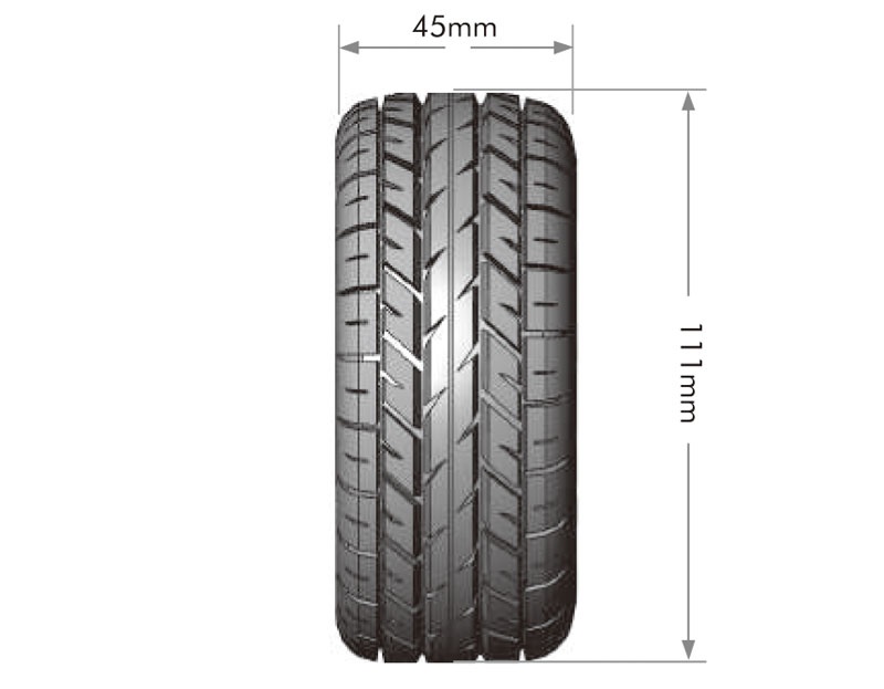 Louise RC SC-Rocket 1/10 Soft Tire Set Mounted Black Wheels met Uitwisselbare Hex 12/14/17mm (2)