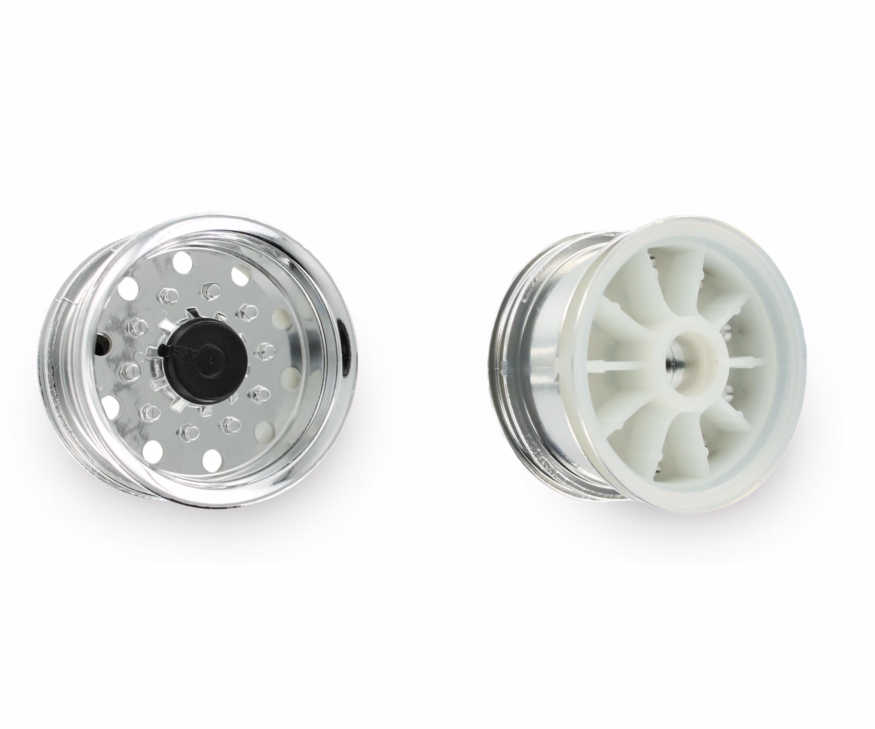 Carson Wide Trailer Wheels Chrome 1/14 (2)