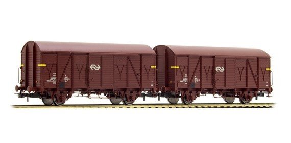 Rivarossi NS 2-Delige set Gesloten Goederenwagons Gs "VAN GEND & LOOS" H0