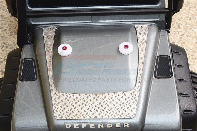 GPM Stainless Steel Hood Slip Proof Tread TRX4 Defender 1/10