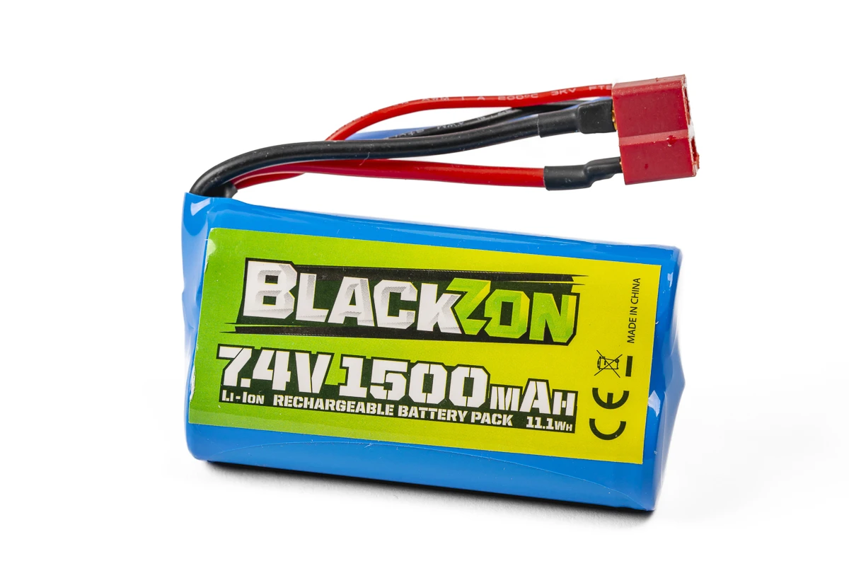 BlackZon Battery Pack Li-ion 7.4 Volt 1500mAh with T-Plug