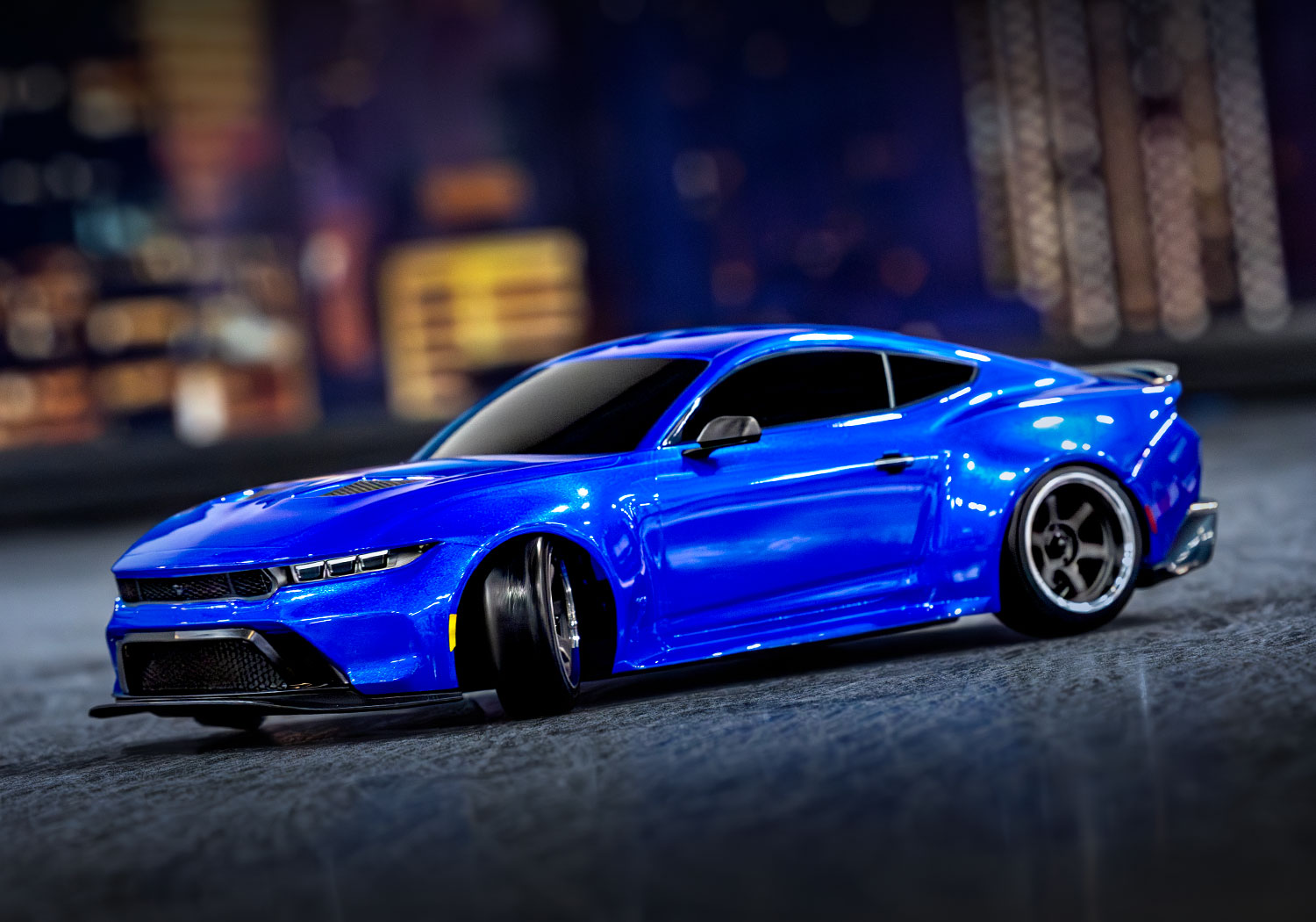 Traxxas 4-TEC 2024 Ford Mustang RWD Drift Car RTR 1/10 Blue Summer Sale