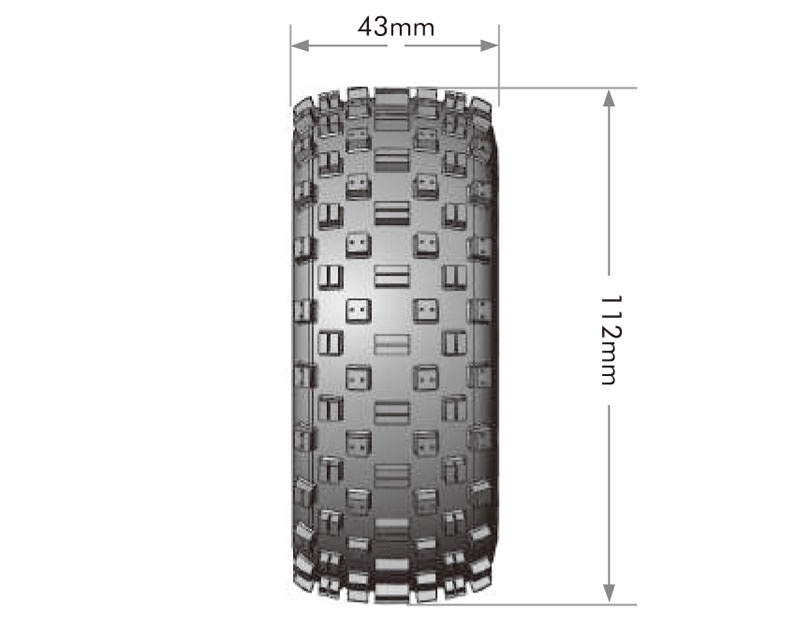 Louise RC SC Rock 1/10 Short Course Tires Mounted (2)