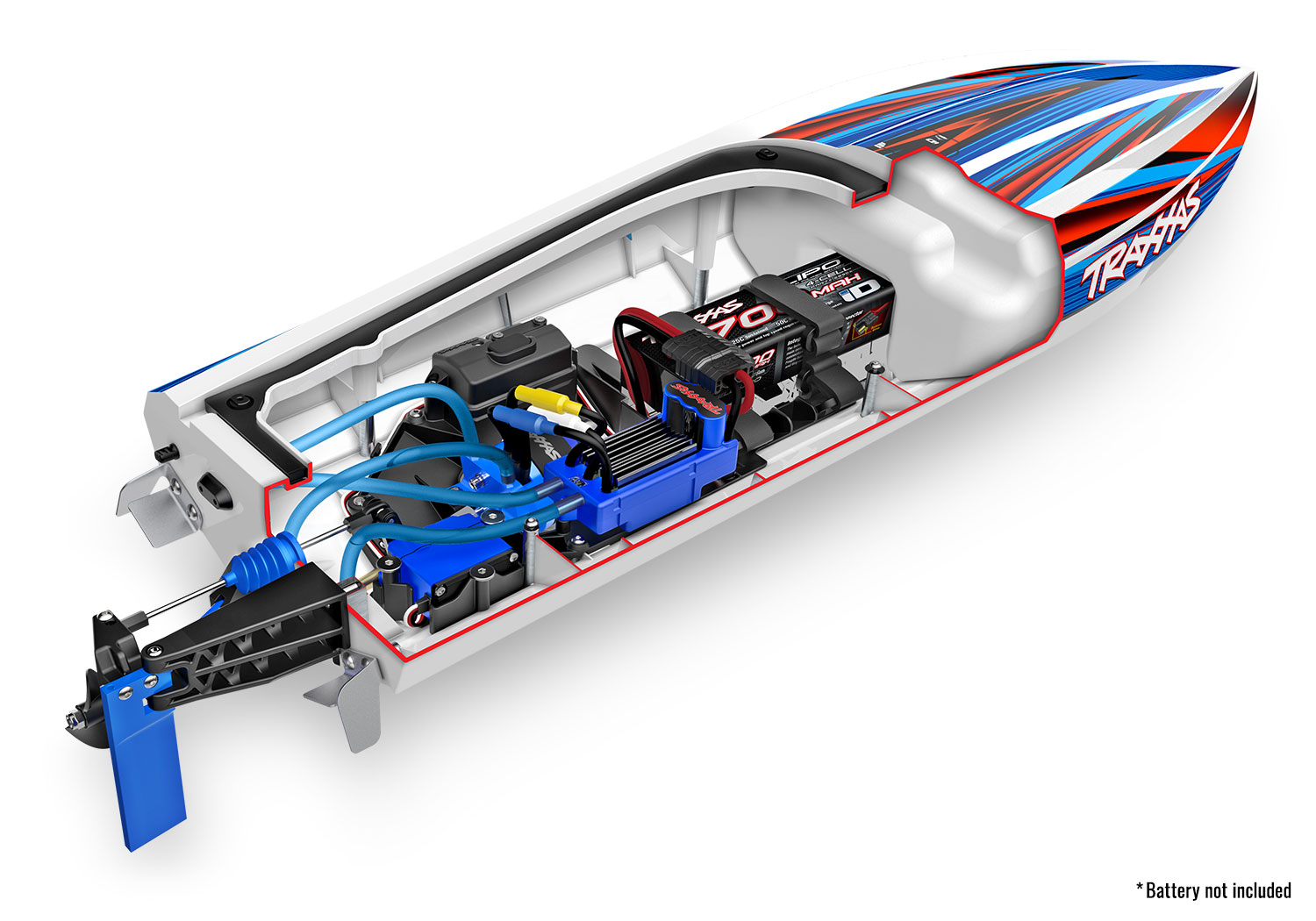 Traxxas Disruptor 4S 40+ MPH High-Performance Boat Orange