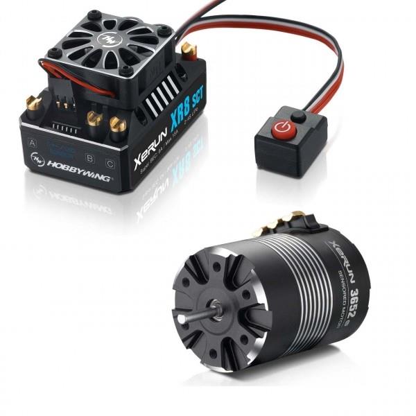 Hobbywing Xerun XR8 SCT Combo and 3652-4300kV (5mm Shaft) for 4WD 1/10