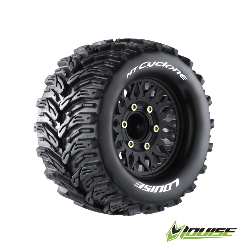 Louise RC MT Cyclone 1/10 Monster Truck Tires Mounted (2)