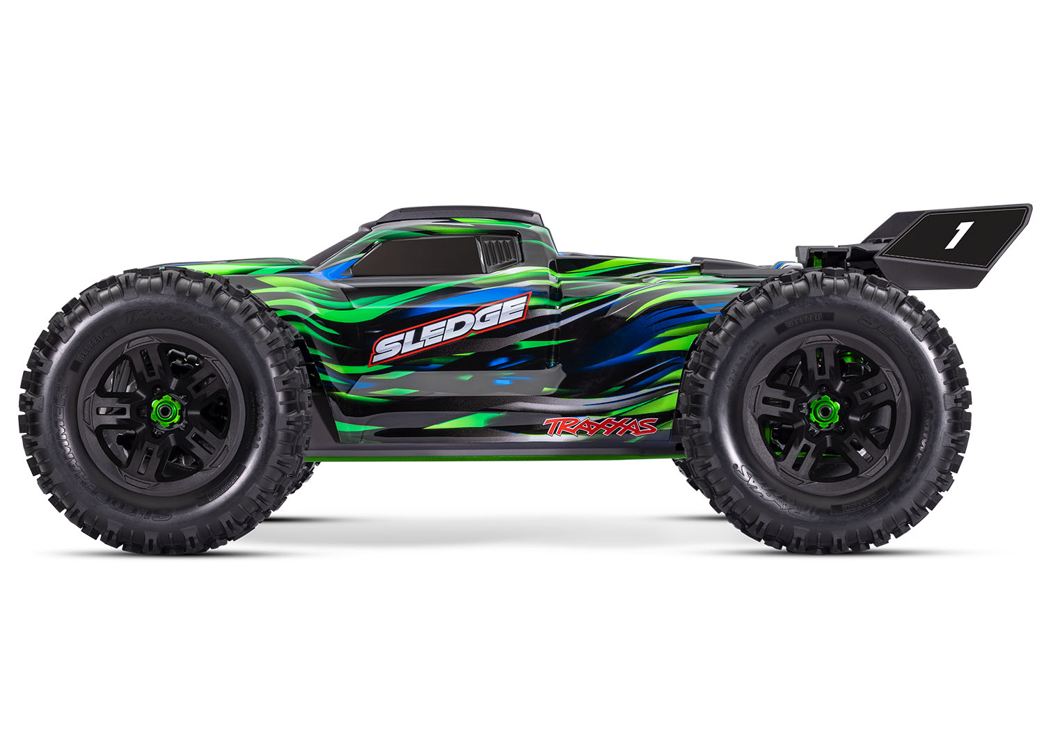 Traxxas Sledge V2 Belted Brushless 6S Off-Road Truggy 1/8 4WD TSM RTR Green Summer Sale