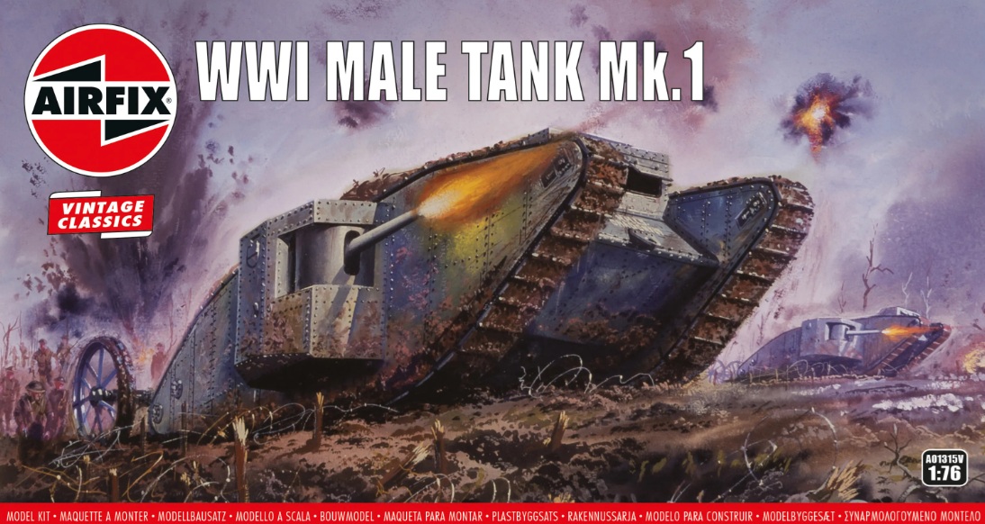 AirFix WWI Male Tank Mk.I 1/76