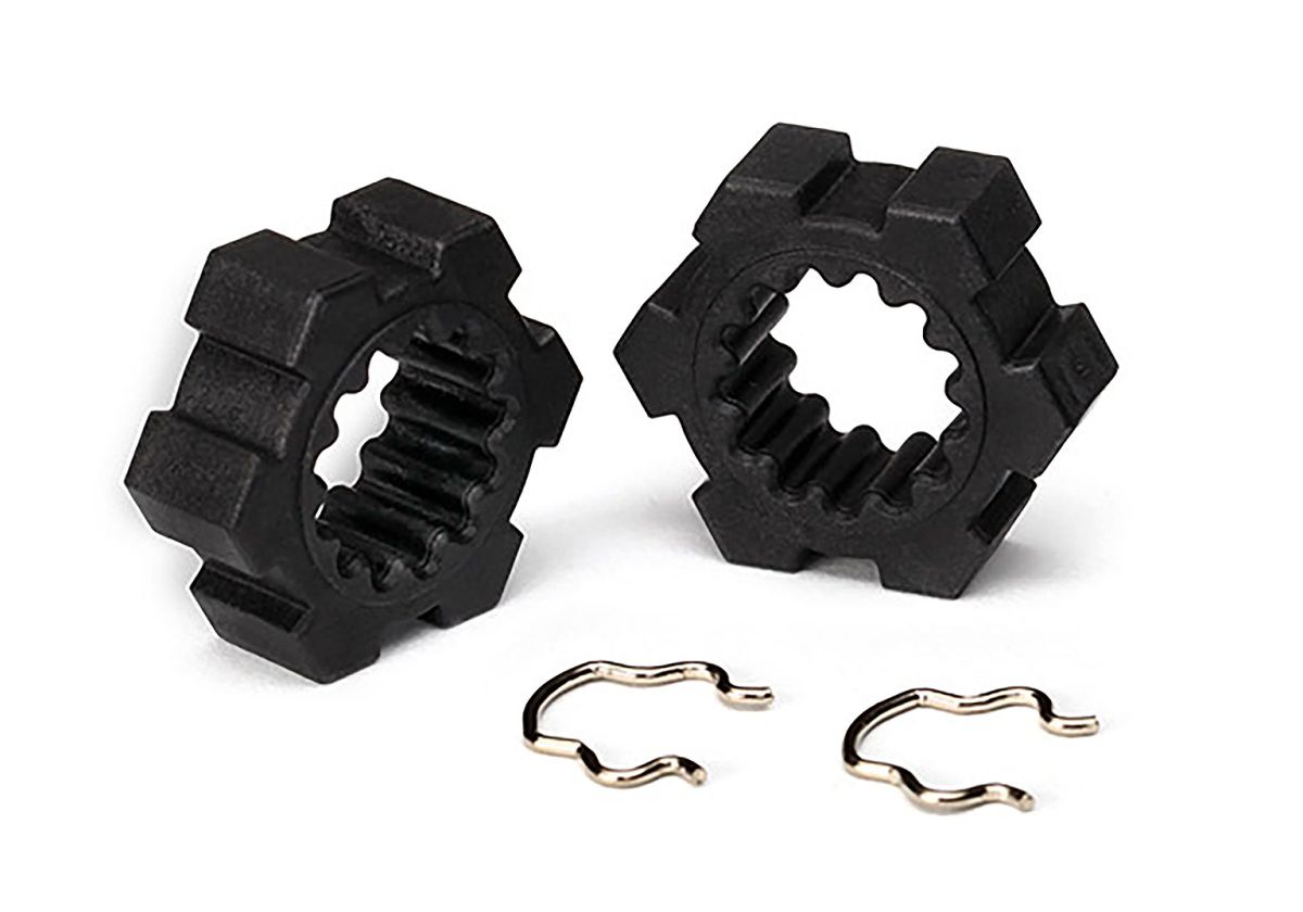 Traxxas 24mm Splined Hex Wheel Hubs with Clips (2)