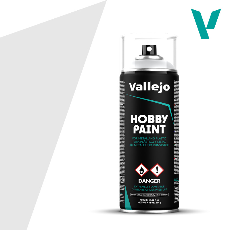 28011 Vallejo Surface Primer Grey Spray 400ml