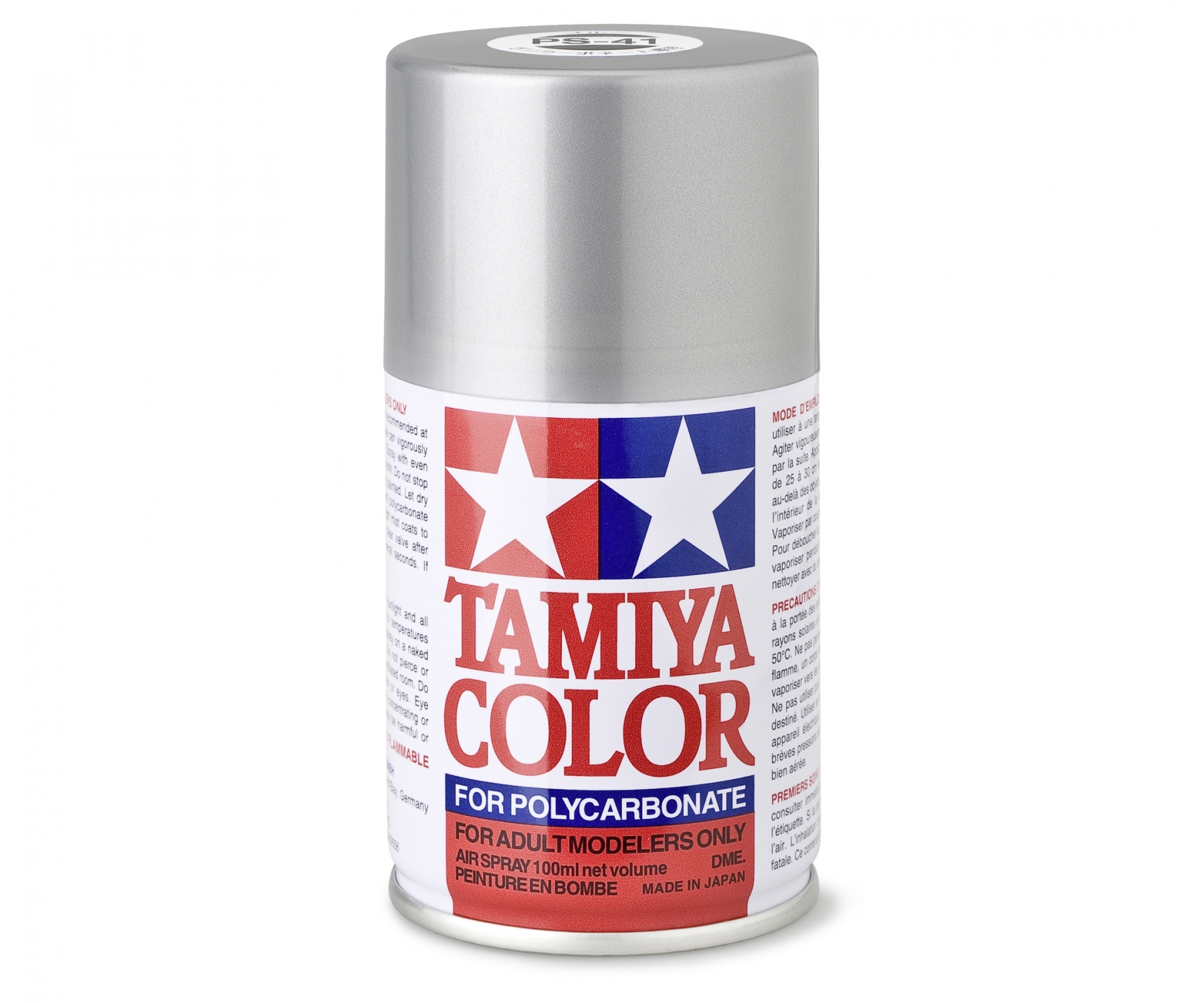 PS41 Spray Bright Silver brillant 100ml Tamiya