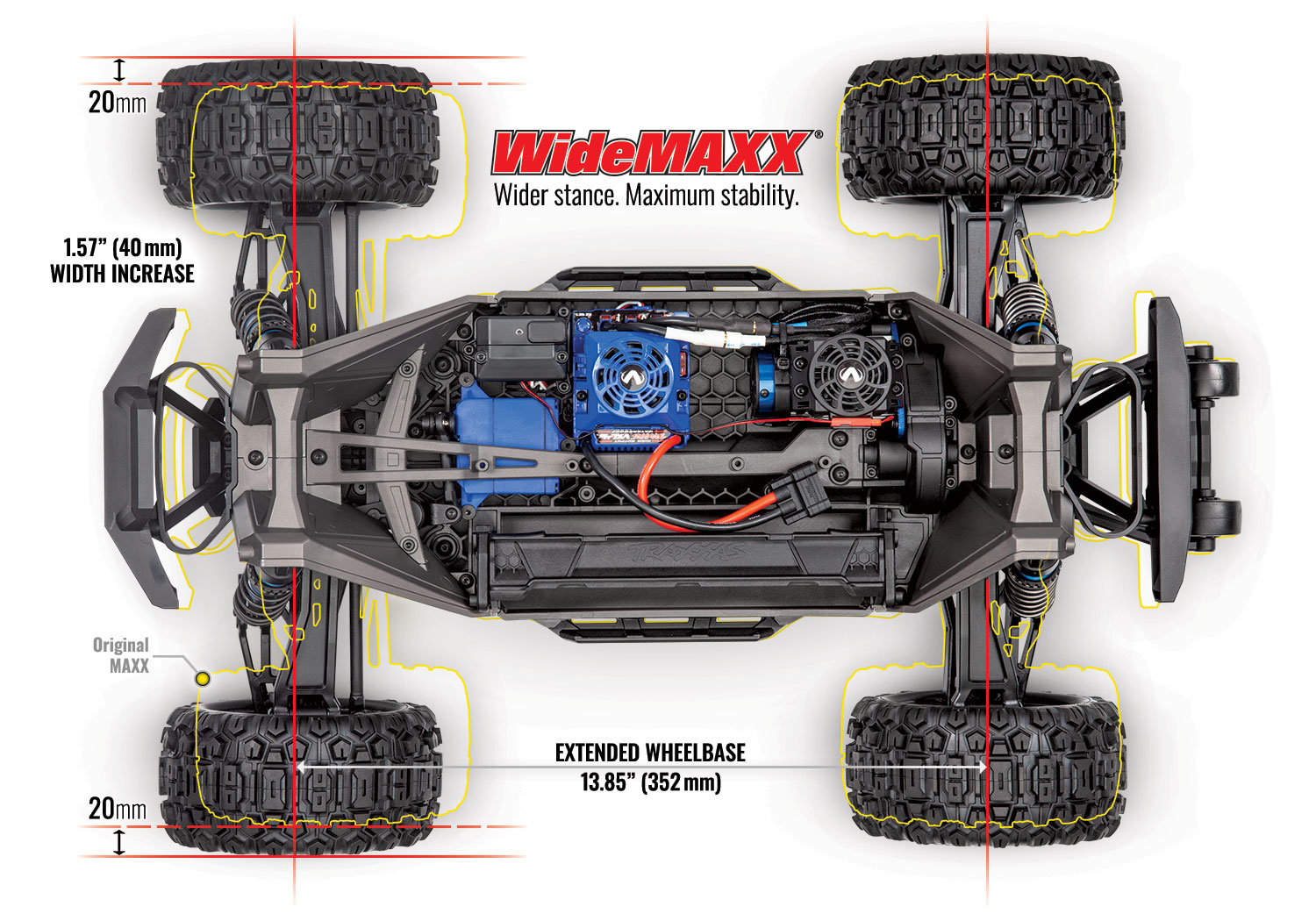 Traxxas Wide Maxx 4WD Brushless Electric Monster Truck VXL-4S TQi 1/8 - Blue