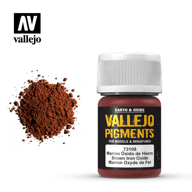 73108 Vallejo Pigment Brown Iron Oxide 35ml