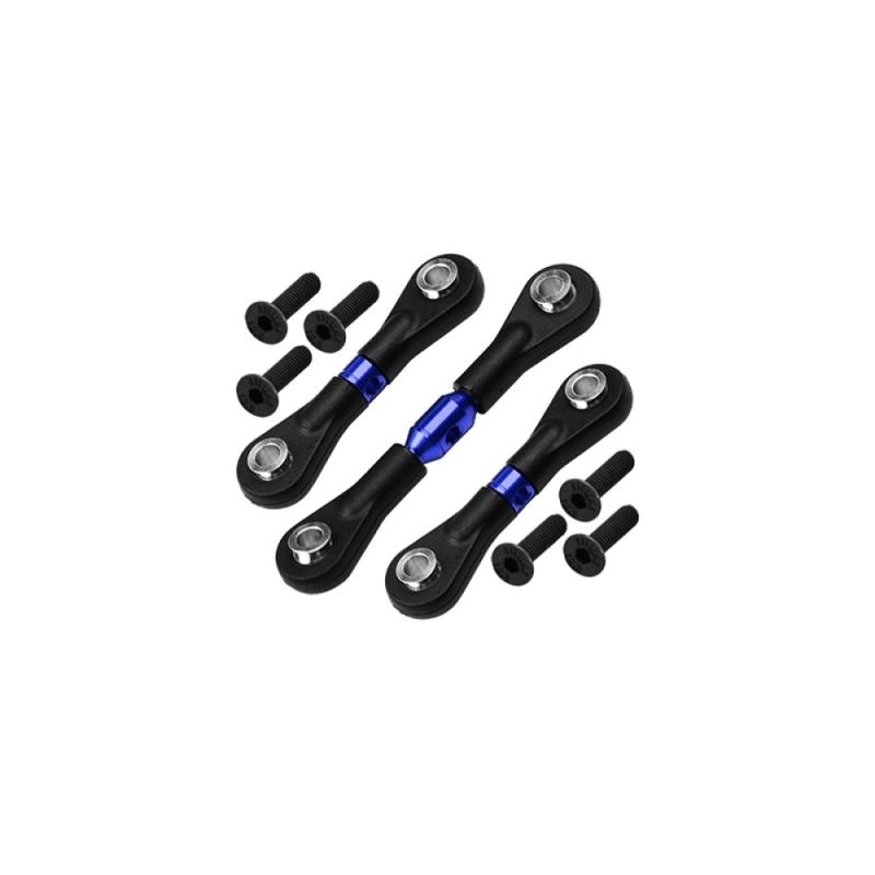 GPM Aluminium Instelbare Stuurstangenset Blauw voor TAMIYA TT-02 chassis