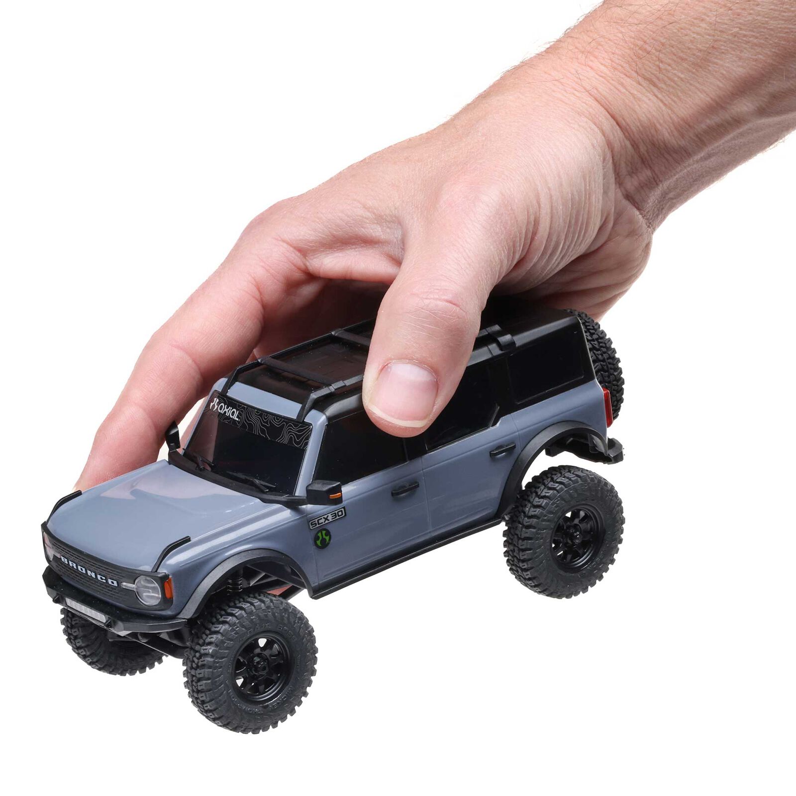 Axial SCX30 Ford Bronco 4X4 RTR Brushed Rock Crawler (Battery & Charger Included), Blue 1/30