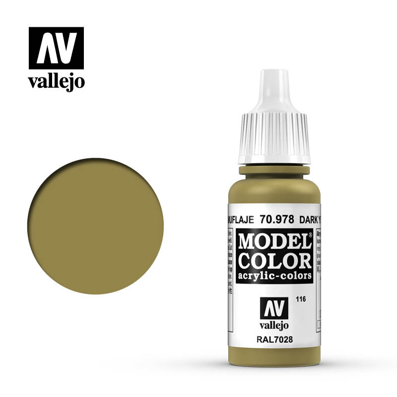 70978 Vallejo Dark Yellow Model Color 17ml