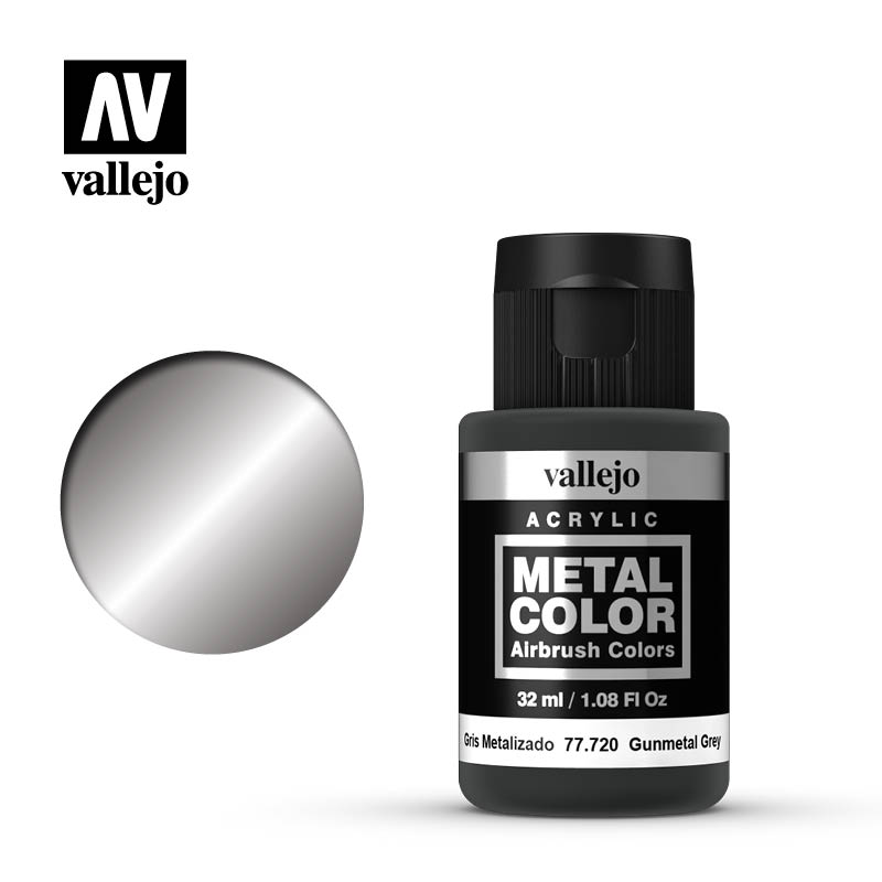 77720 Vallejo Metal Color Gunmetal Grey Potje 32ml
