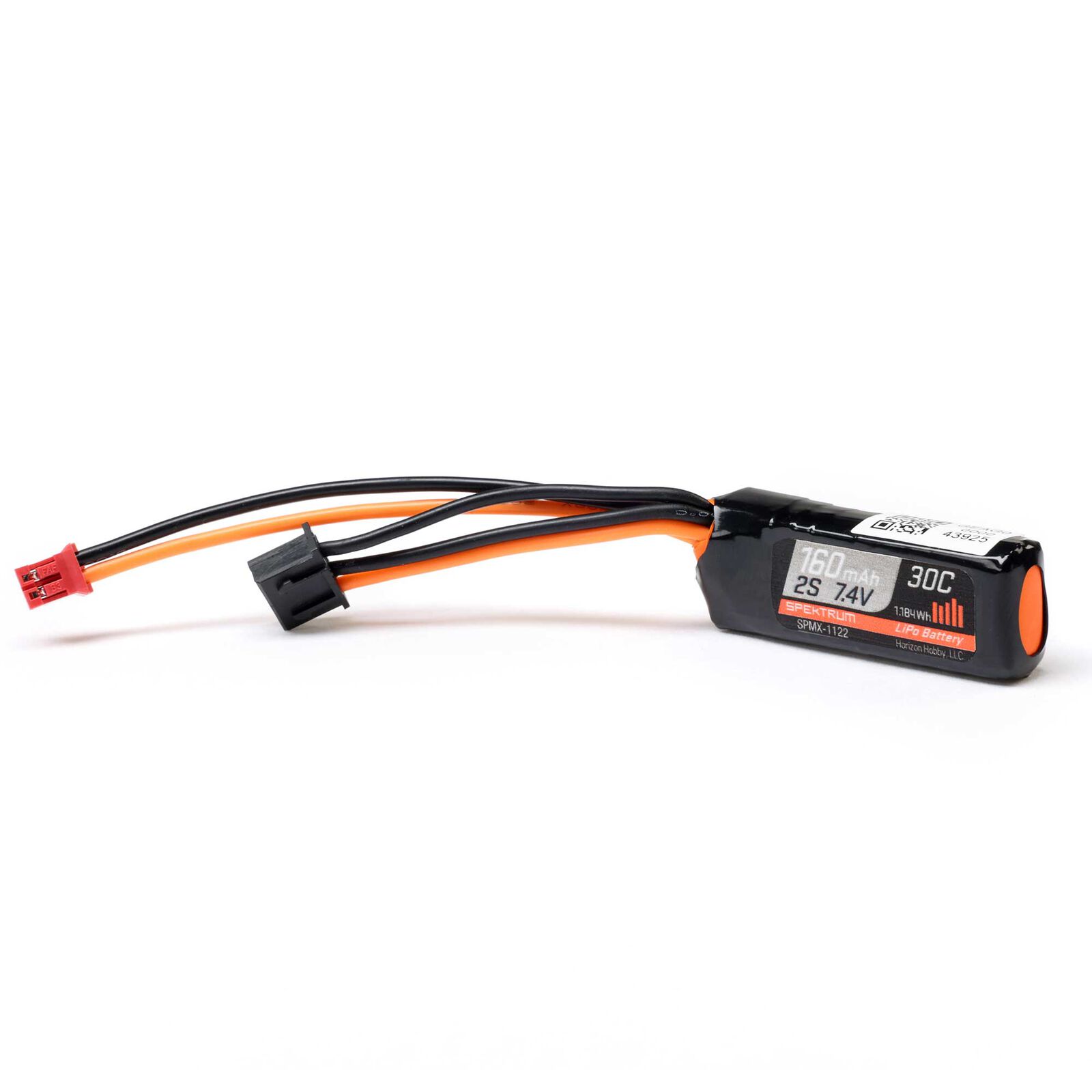 Spektrum 7.4 Volt 160mAh 2S 30C Accu PH2.0 voor SCX30