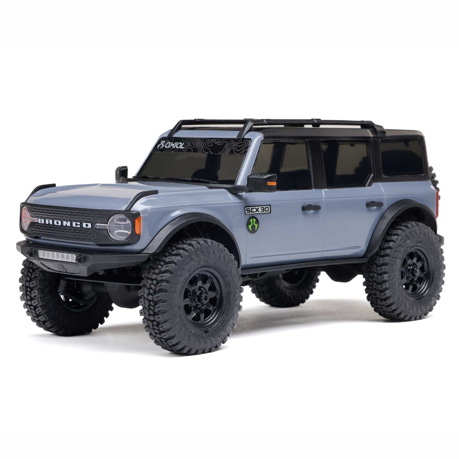 Axial SCX30 Ford Bronco 4X4 RTR Brushed Rock Crawler (Battery & Charger Included) Gray 1/30