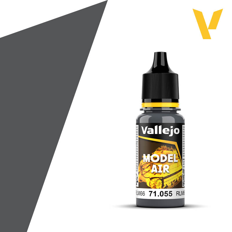 71055 Vallejo Black Grey RLM66 Model Air 18ml