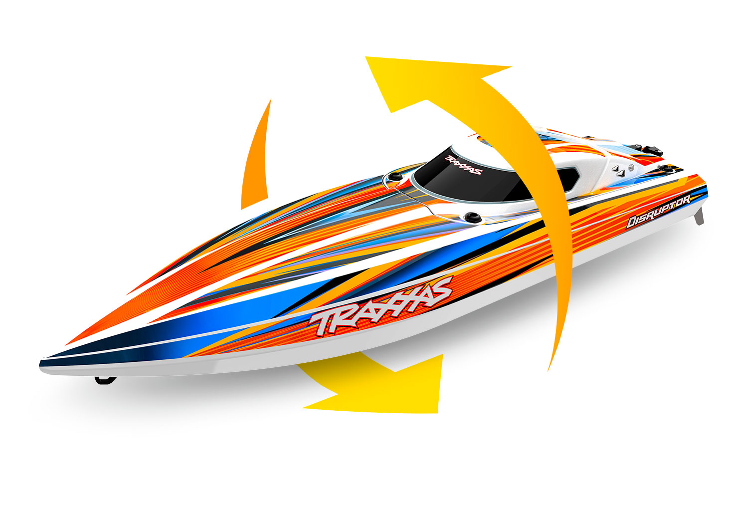 Traxxas Disruptor 4S 40+ MPH High-Performance Boat Orange