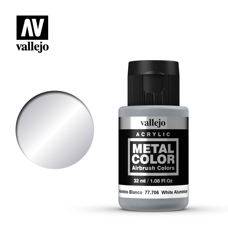 77706 Vallejo White Aluminium Metal Color Potje 32ml