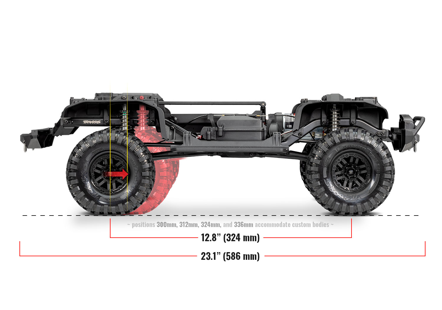 Traxxas Land Rover Defender TRX-4 4WD Scale and Trail  Crawler Fully-Assembled 1/10 Clipless Red